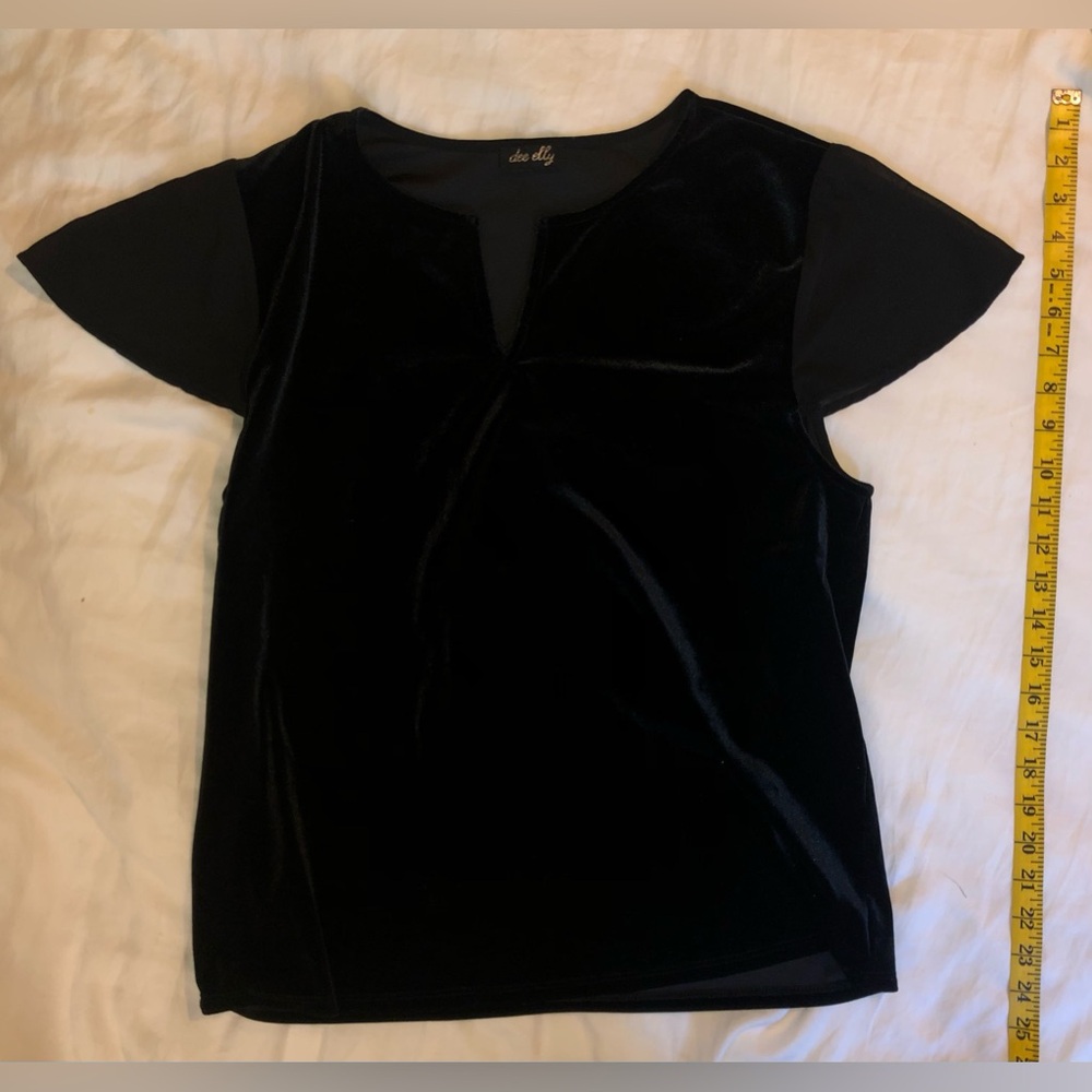 Black velvet shirt